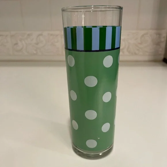 Set of 8 Gail Pittman Provence Green 12 oz drinking glasses - Picture 2 of 2